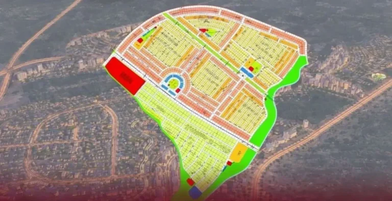 Aerial site photo of I Block in Faisal Town Phase 2