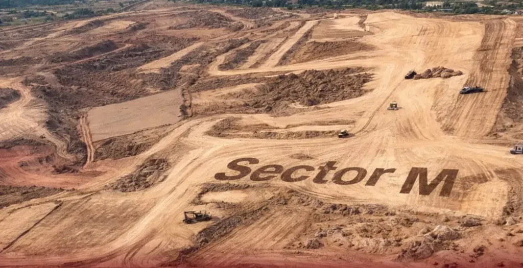 Aerial site photo of M Block in Faisal Town Phase 2