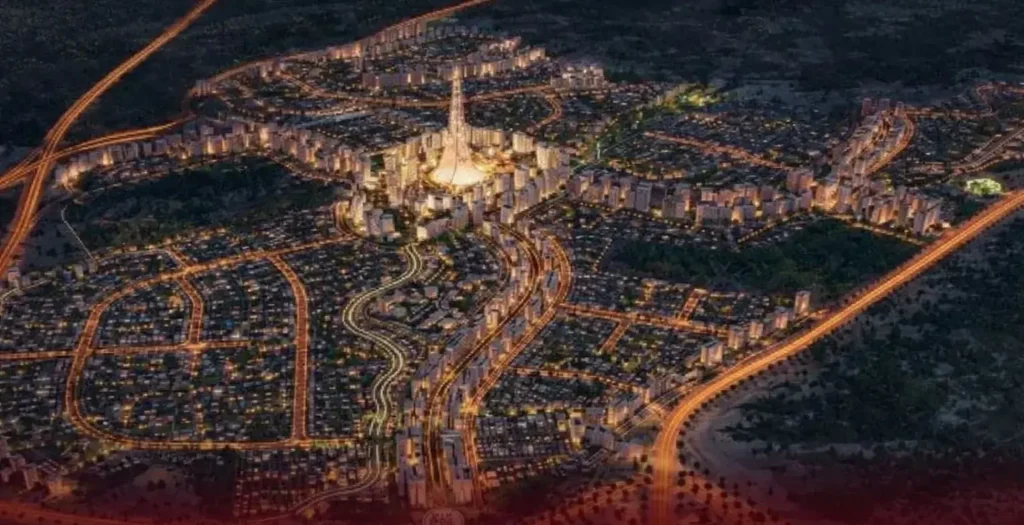 Aerial site photo of Model Block in Faisal Town Phase 2