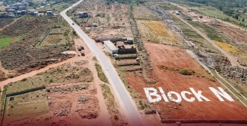 Aerial site photo of N Block in Faisal Town Phase 2