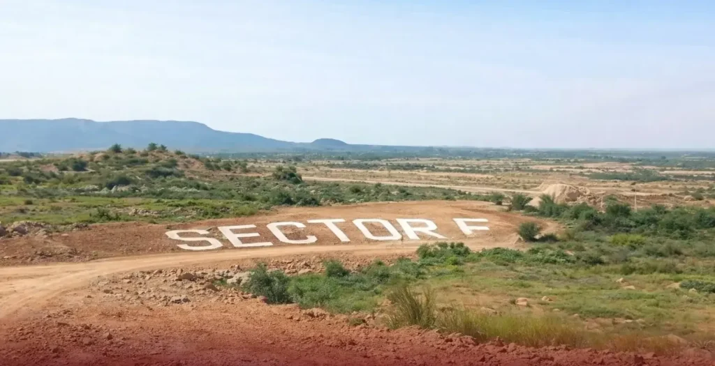 Aerial site photo of Sector F in Faisal Town Phase 2