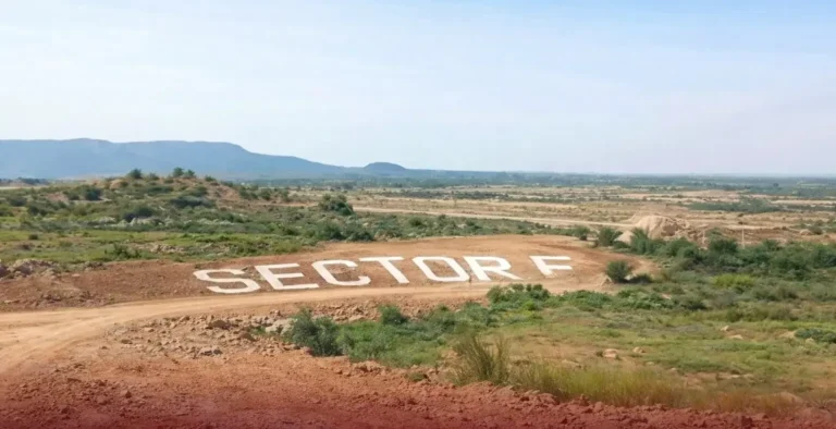 Aerial site photo of Sector F in Faisal Town Phase 2