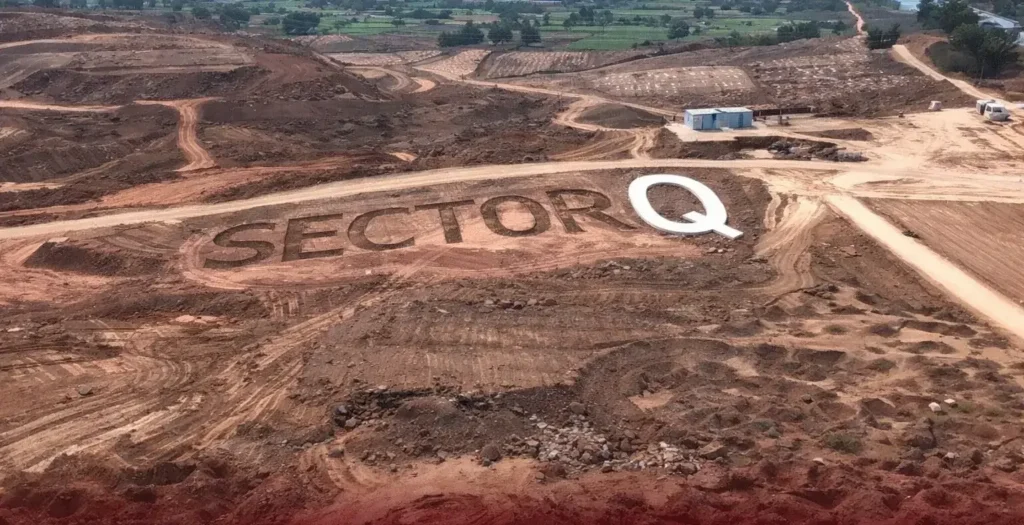 Aerial site photo of Sector Q in Faisal Town Phase 2