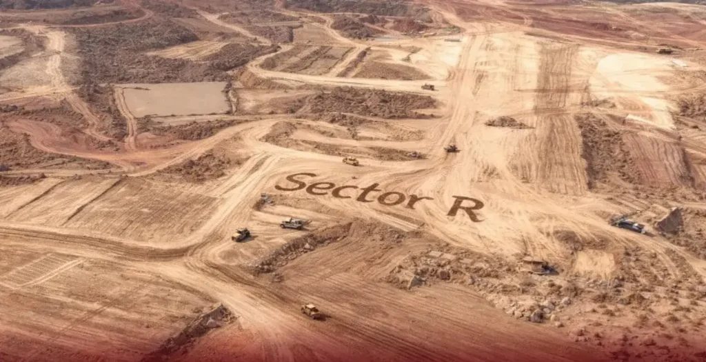 Aerial site photo of Sector R in Faisal Town Phase 2