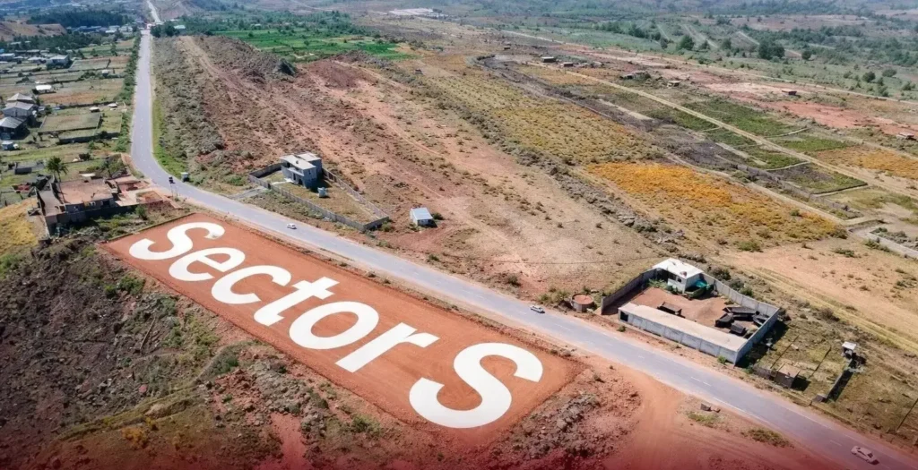 Aerial site photo of Sector S in Faisal Town Phase 2