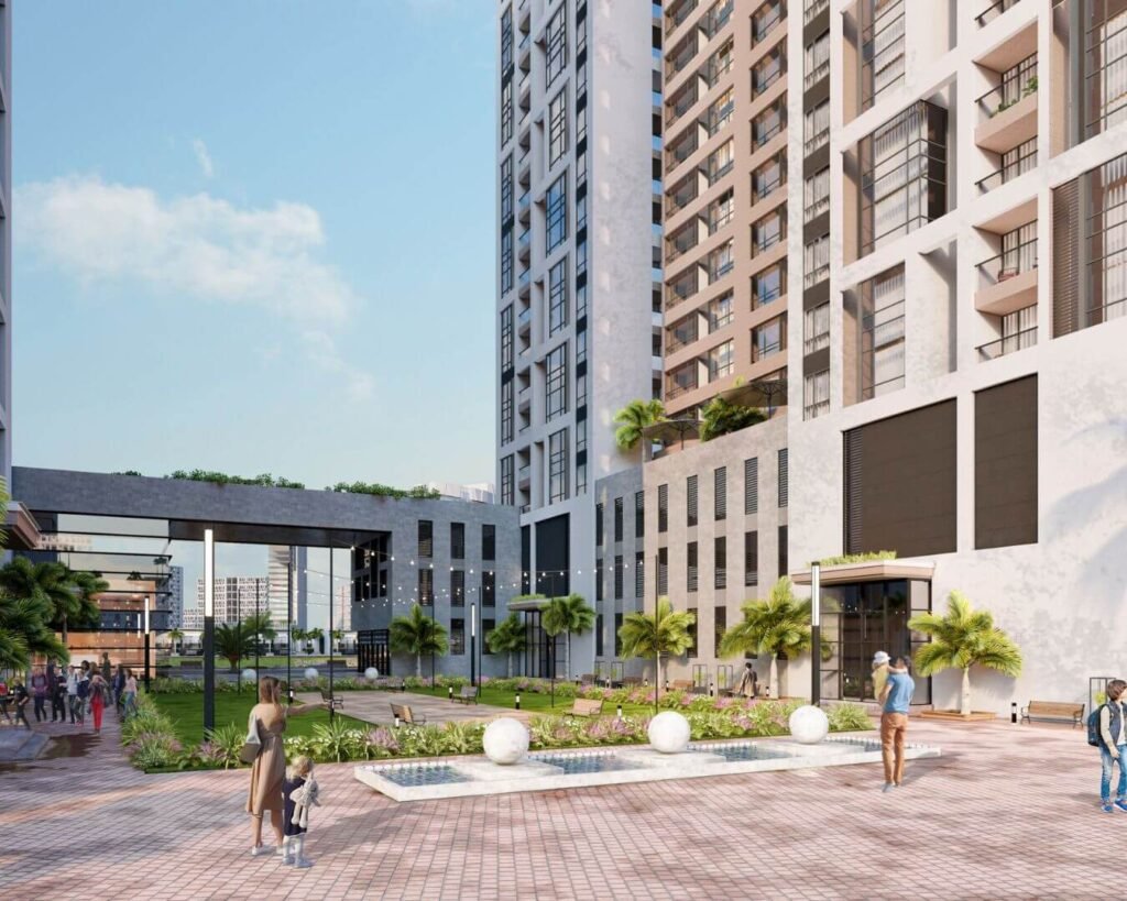 Faisal Town Phase 2 plaza and tower render